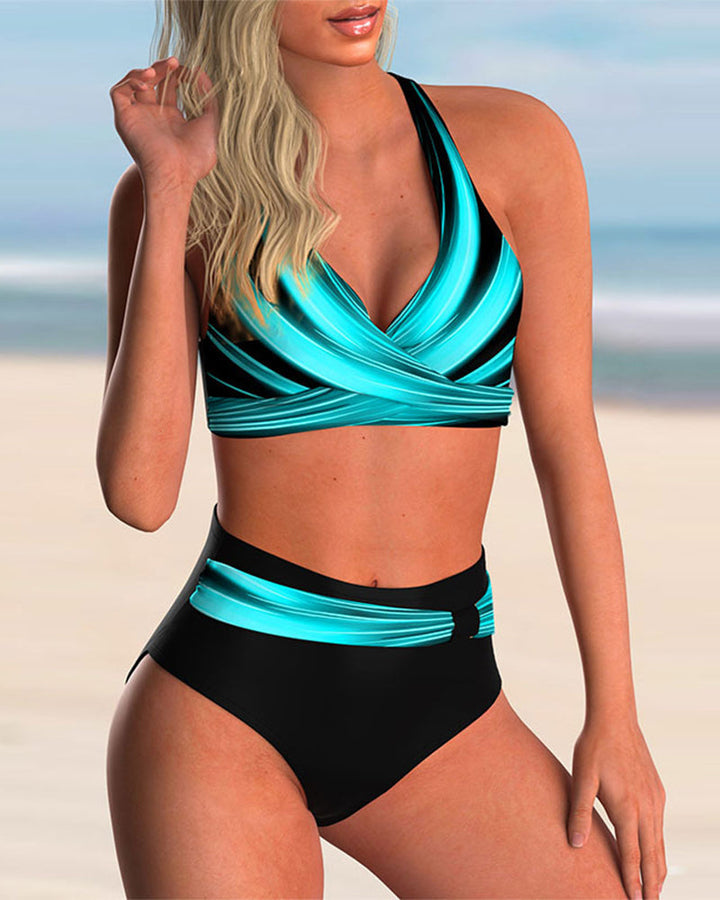 Victoria | Criss-cross print bikini set