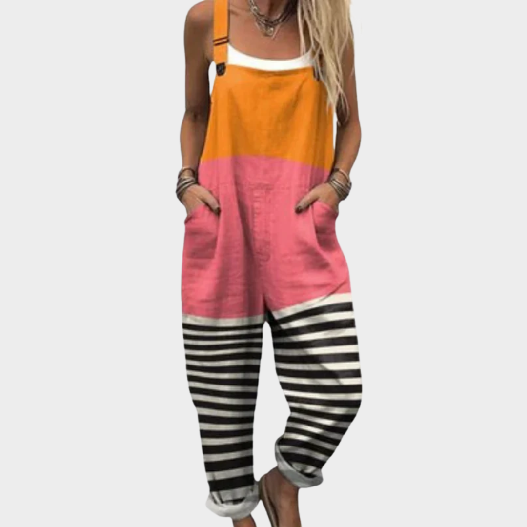 Comfortable printed dungarees