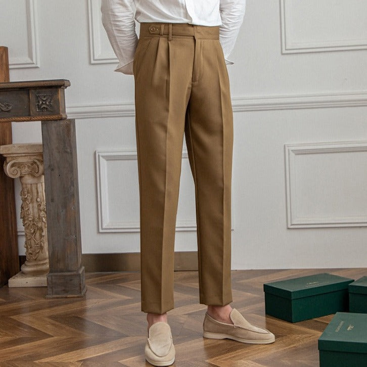 Herren Gerade Schnitt Anzughose mit Taschen