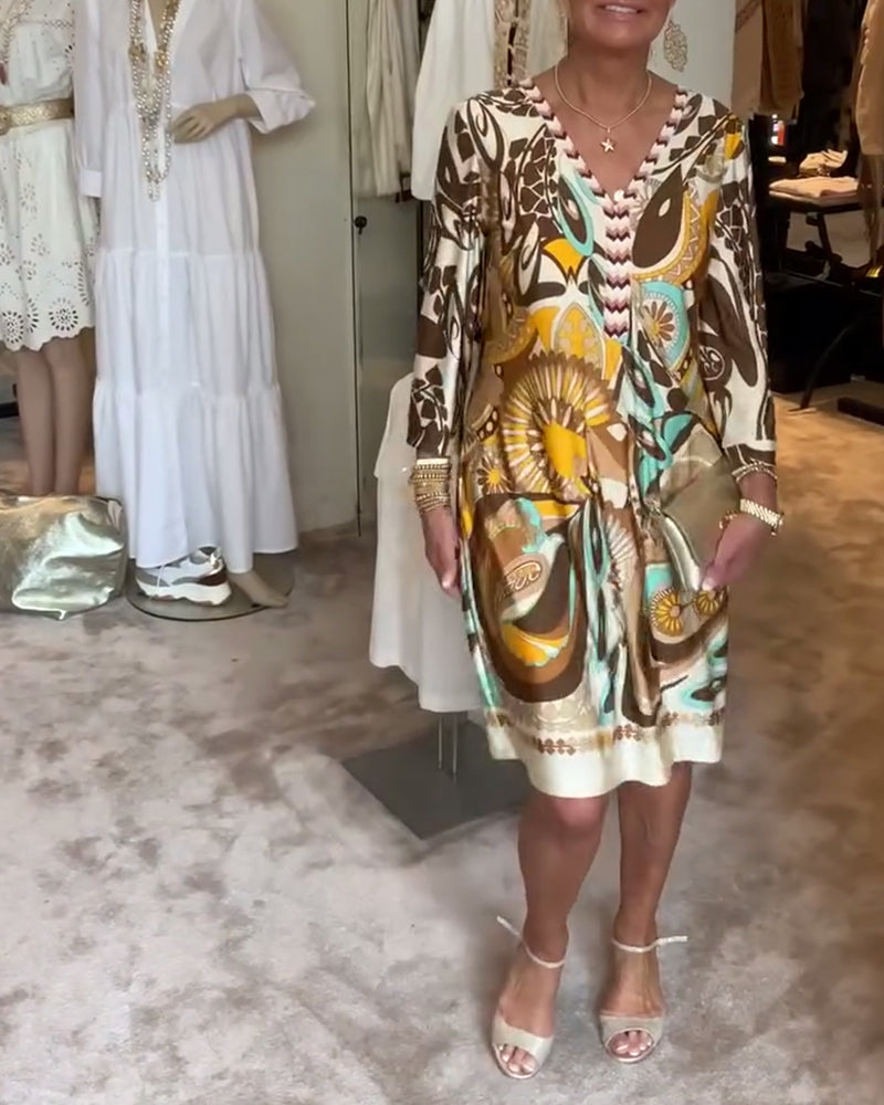 Moonie - Dress with Sun Ray Print