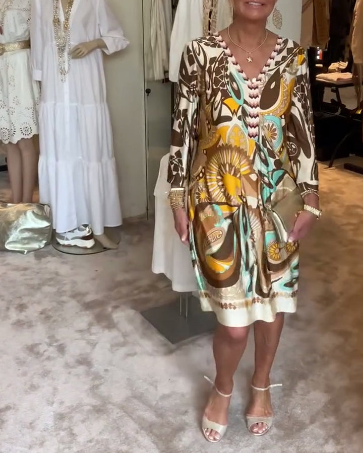 Moonie - Dress with Sun Ray Print