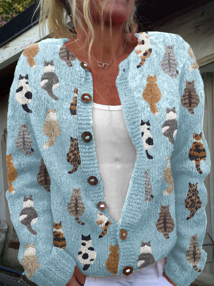 Charlotte | Damen-Cardigan mit Knöpfen und langen Ärmeln