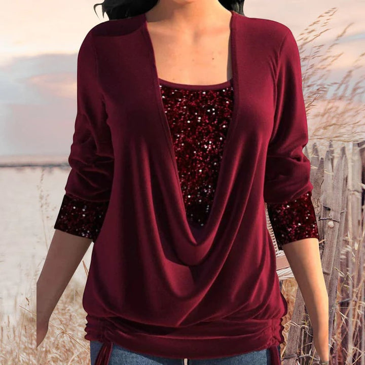 Kiara™ - Long-sleeved shirt with sequins