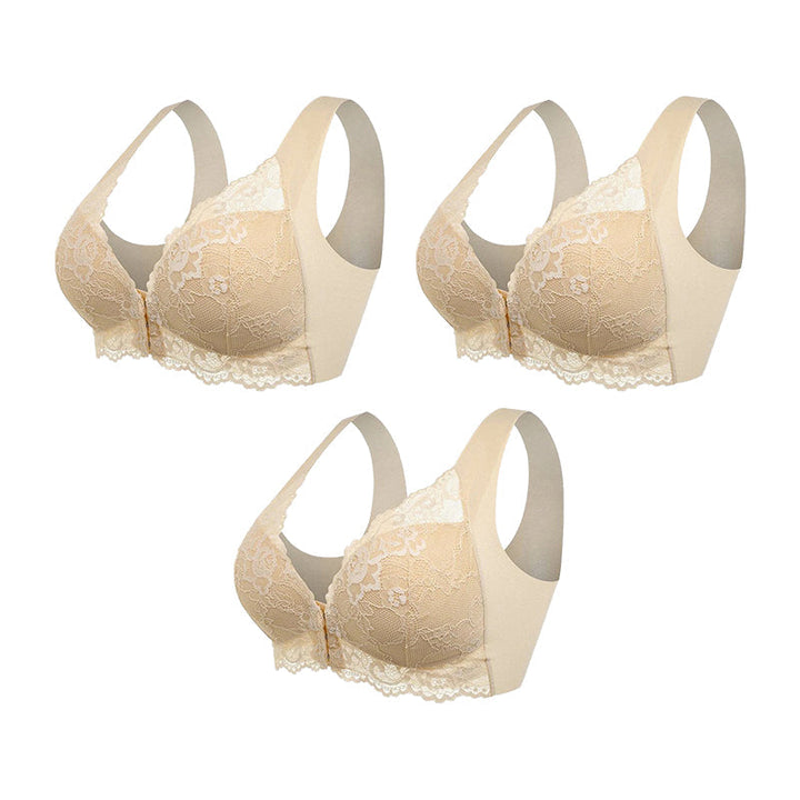 Romilda - (3-PACK DEAL) Shaping Wireless Front Closure Bra