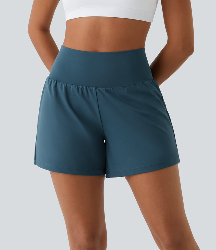 Luigia - 2-in-1 High-Waisted Yoga Shorts