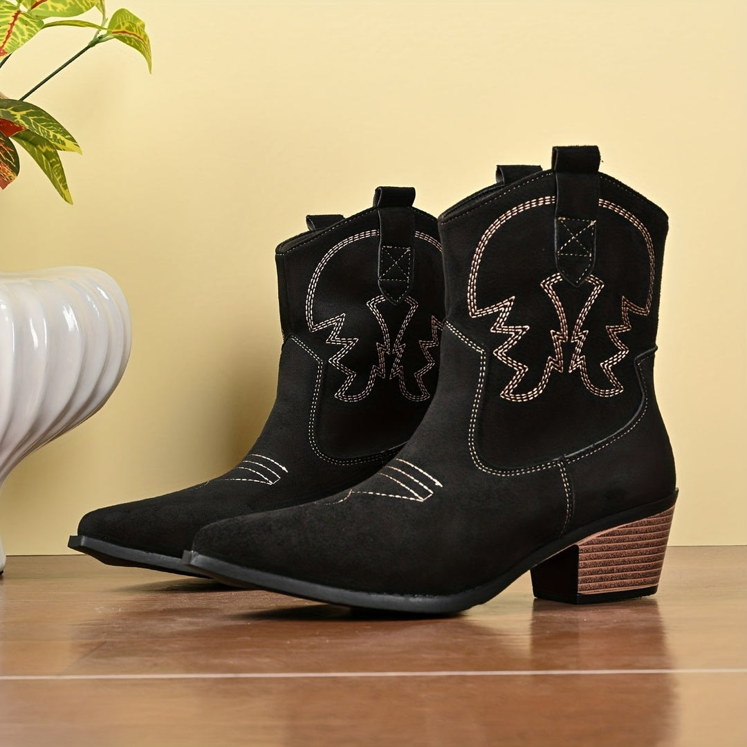 Fable | Women’s Western Cowboy Boots for Wide Calves with Embroidery