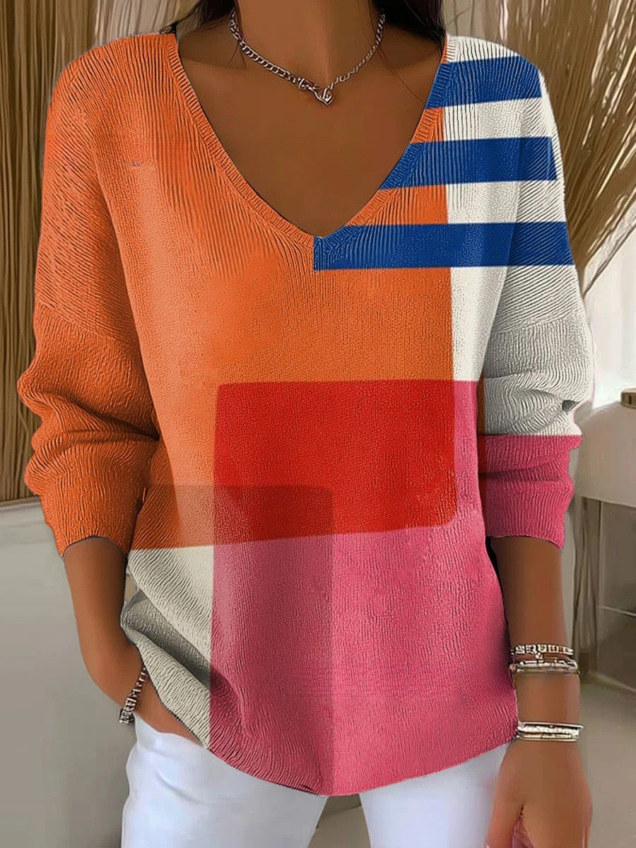 Beatrice - Knitted V-neck sweater