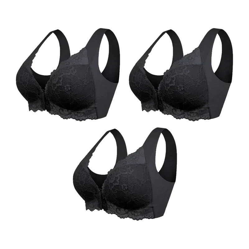Romilda - (3-PACK DEAL) Shaping Wireless Front Closure Bra