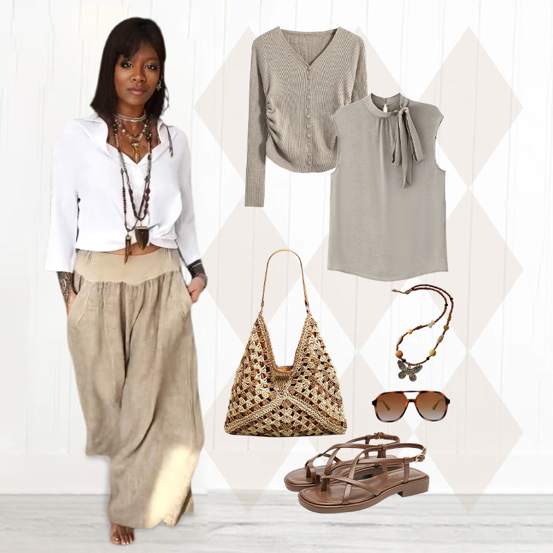 Lucy™ – Elasticated Wide-Leg Trousers with Pockets