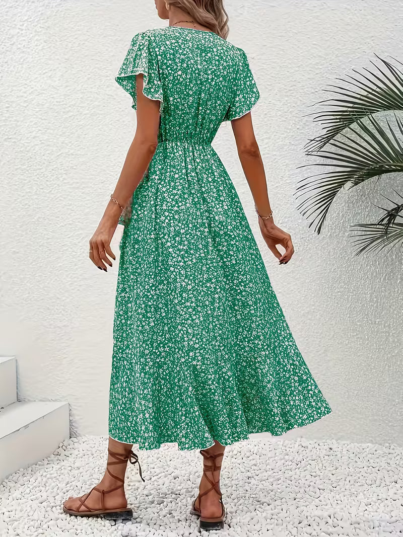 Elara | Flowing, Belly-Skimming Wrap Dress