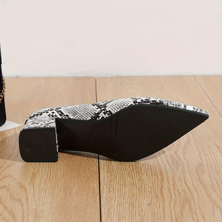 Jayne | Snake Print Pointed Toe Heels