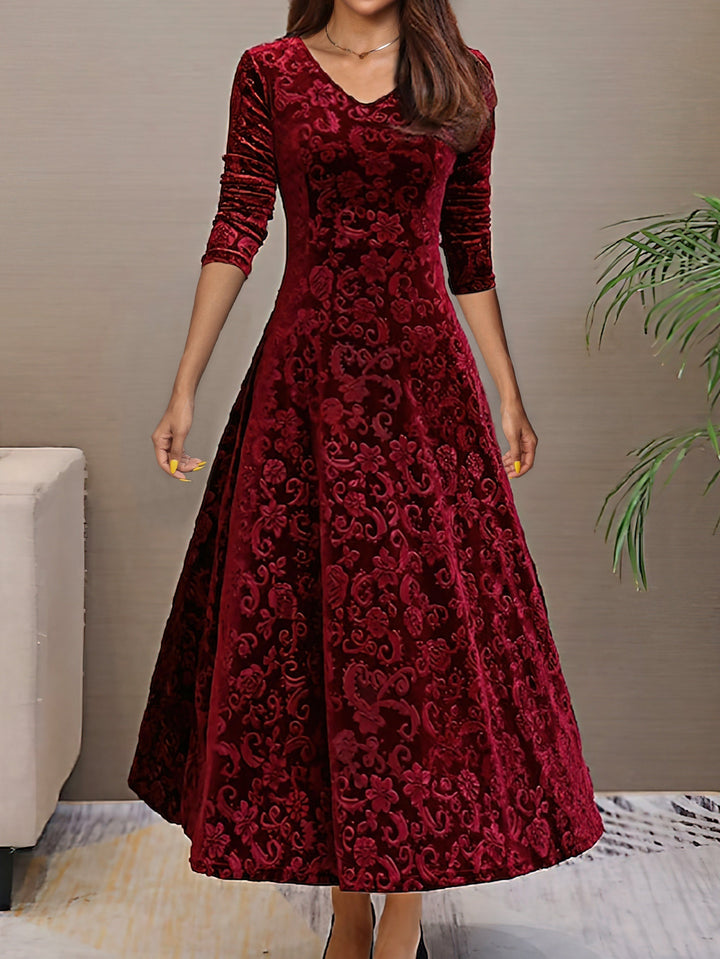 Nancy | Luxurious Velvet Holiday Dress