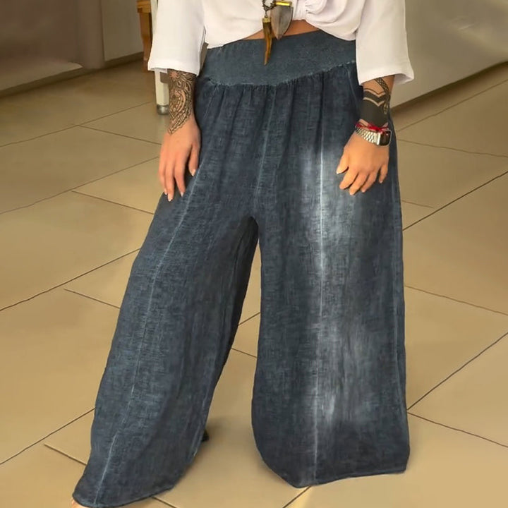 Lucy™ – Elasticated Wide-Leg Trousers with Pockets