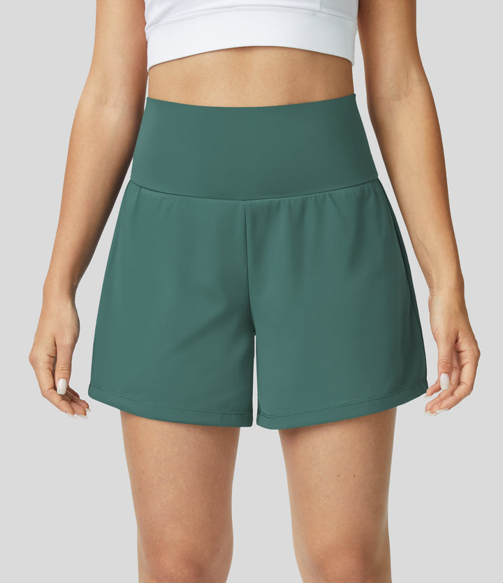 Luigia - 2-in-1 High-Waisted Yoga Shorts