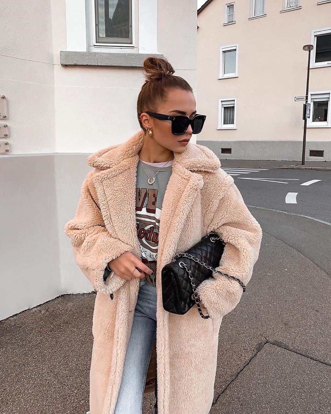 Zoe - Long Teddy Coat