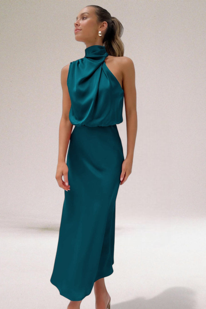 Flavia | Elegant Halter Dress