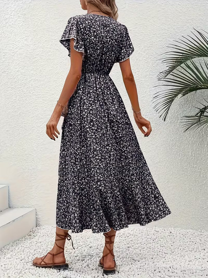 Elara | Flowing, Belly-Skimming Wrap Dress