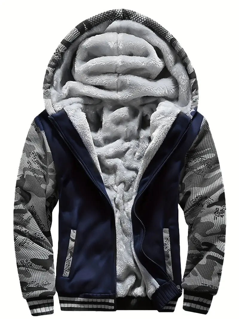 Noah - Warm Men's Fleece Jacket With Hood