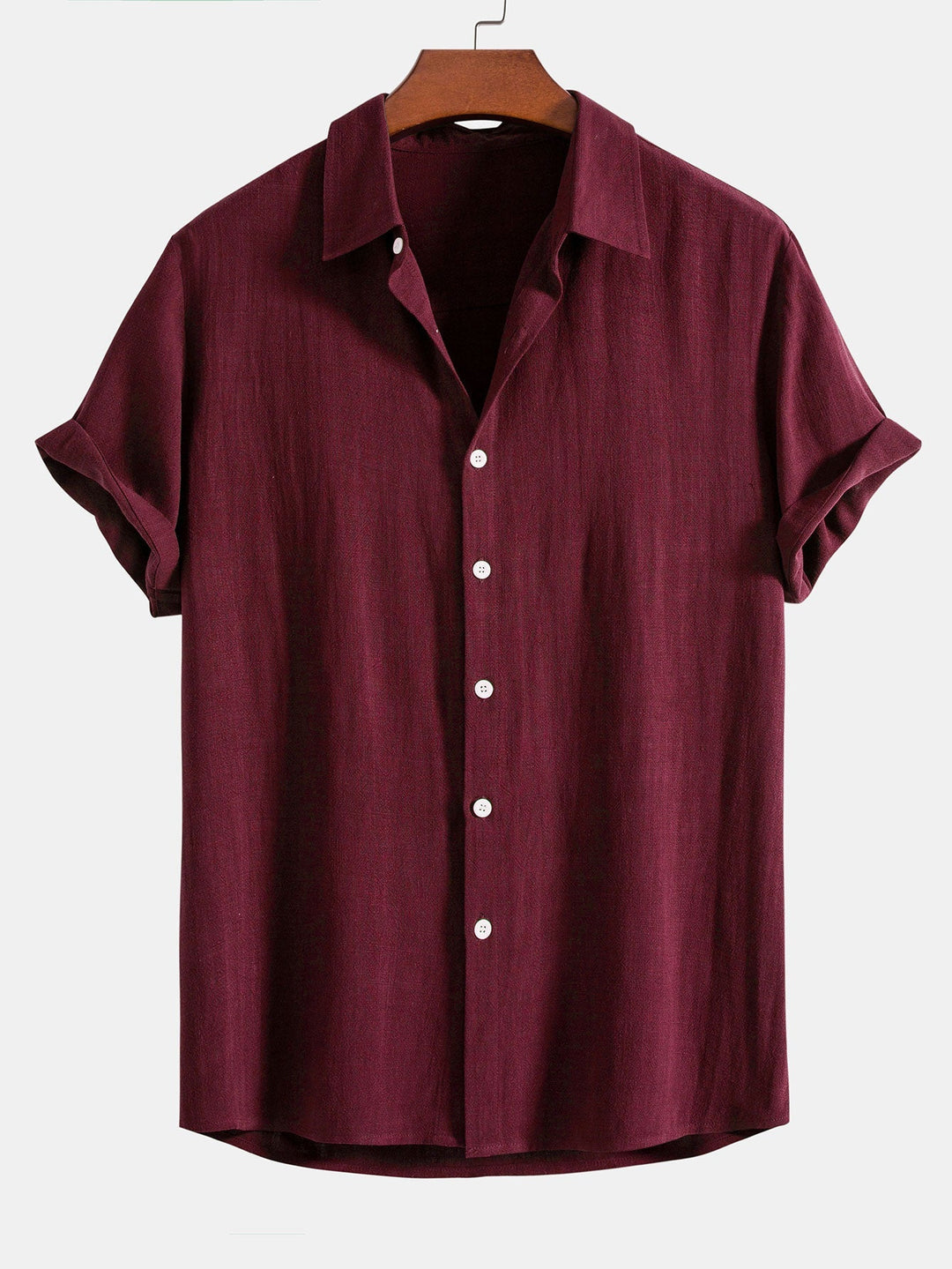 Button-up shirt and straight-cut trousers in a linen-rayon blend