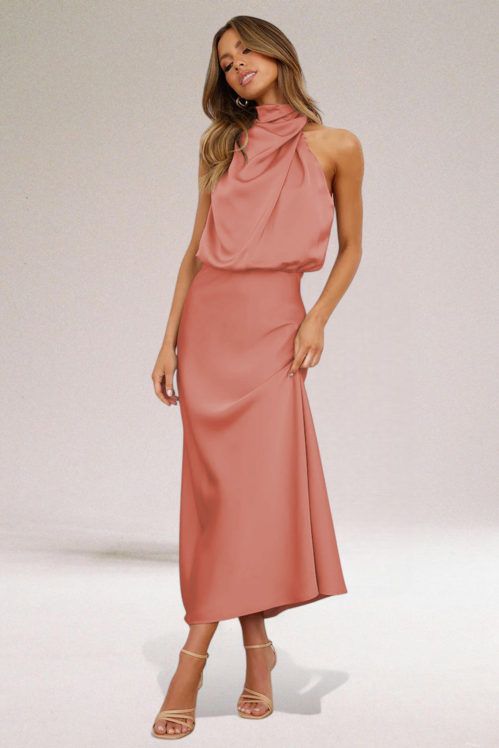 Flavia | Elegant Halter Dress