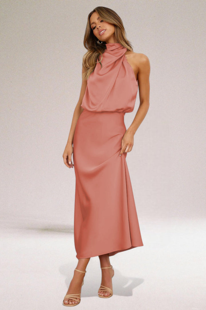 Flavia | Elegant Halter Dress