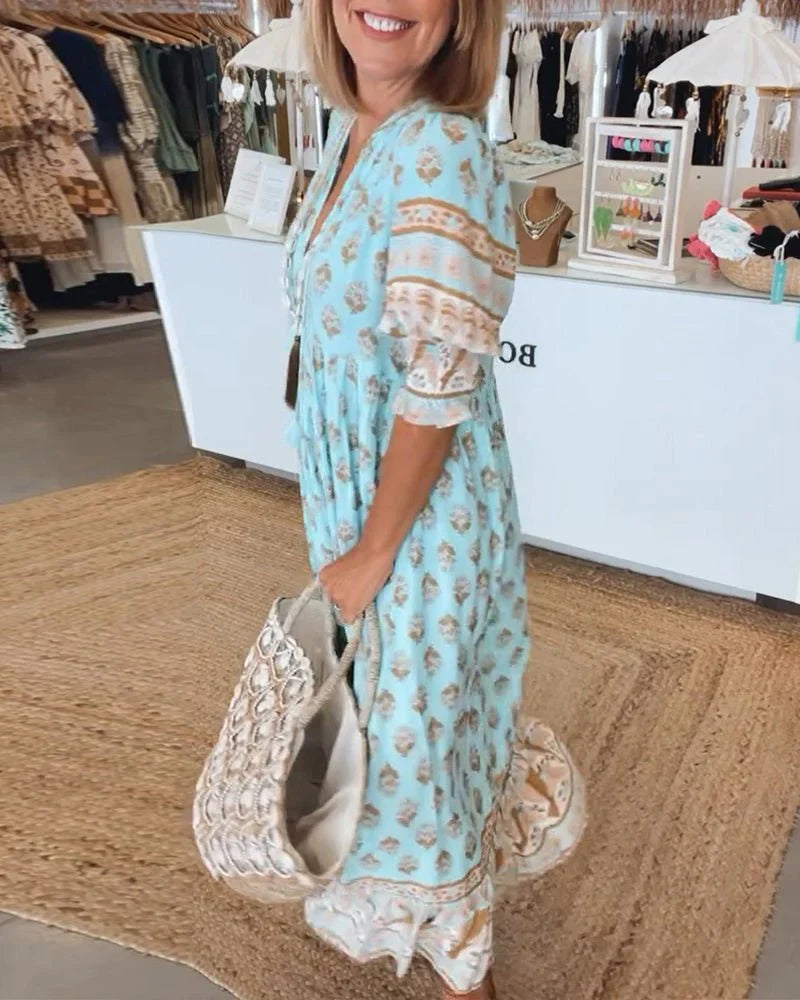 Celina™ - Elegant Floral Dress