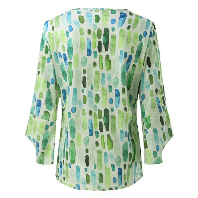 Julia™ - Geometrically Printed Loose Blouse