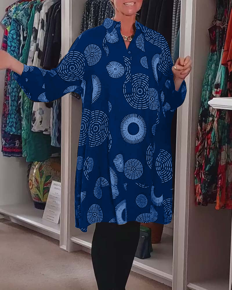Marlene™ - Casual Geometric Print Dress
