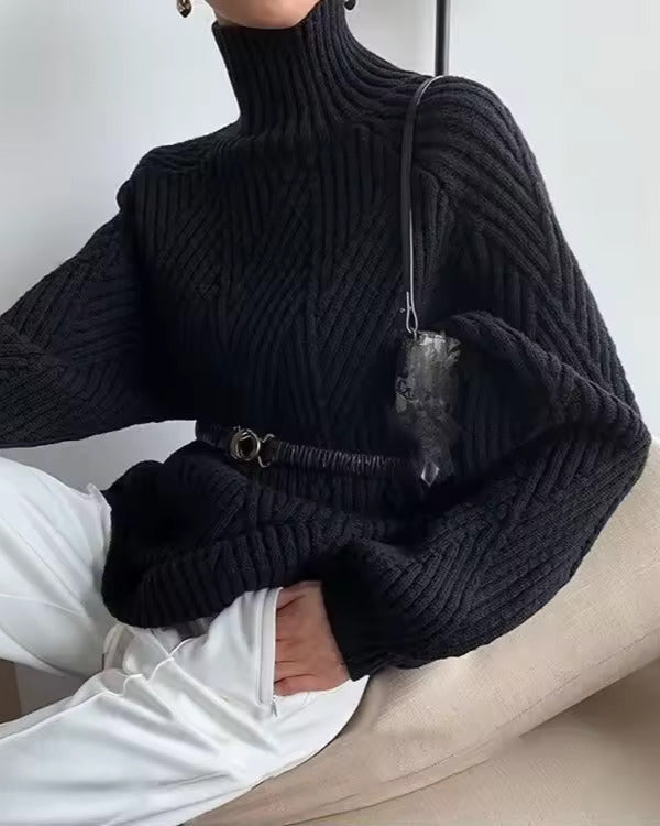 Audrey - Knitted Turtleneck Sweater