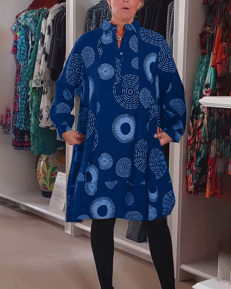 Marlene™ - Casual Geometric Print Dress