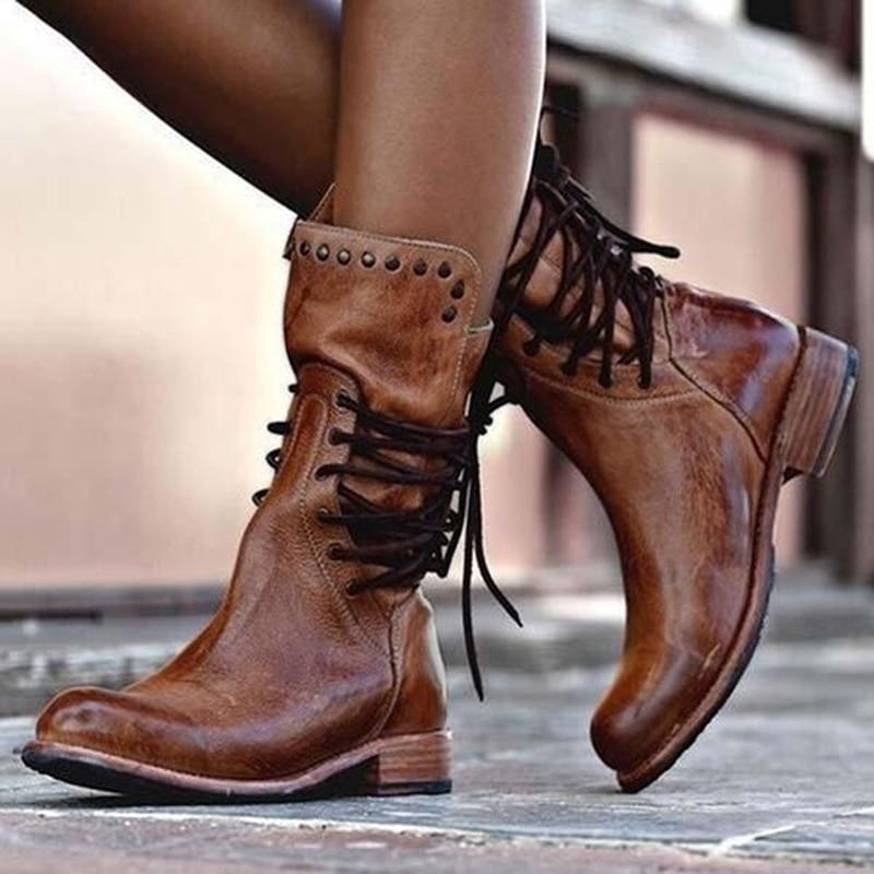 Concetta - Lace-Up Leather Boots