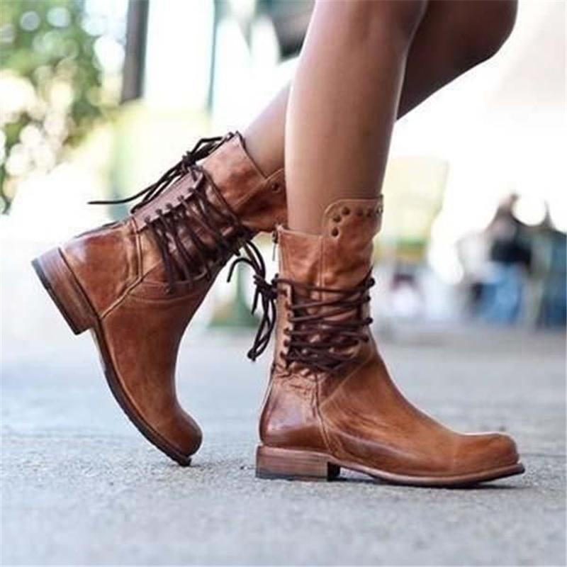 Concetta - Lace-Up Leather Boots