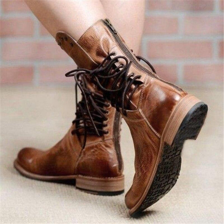 Concetta - Lace-Up Leather Boots