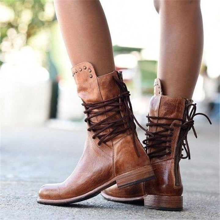 Concetta - Lace-Up Leather Boots