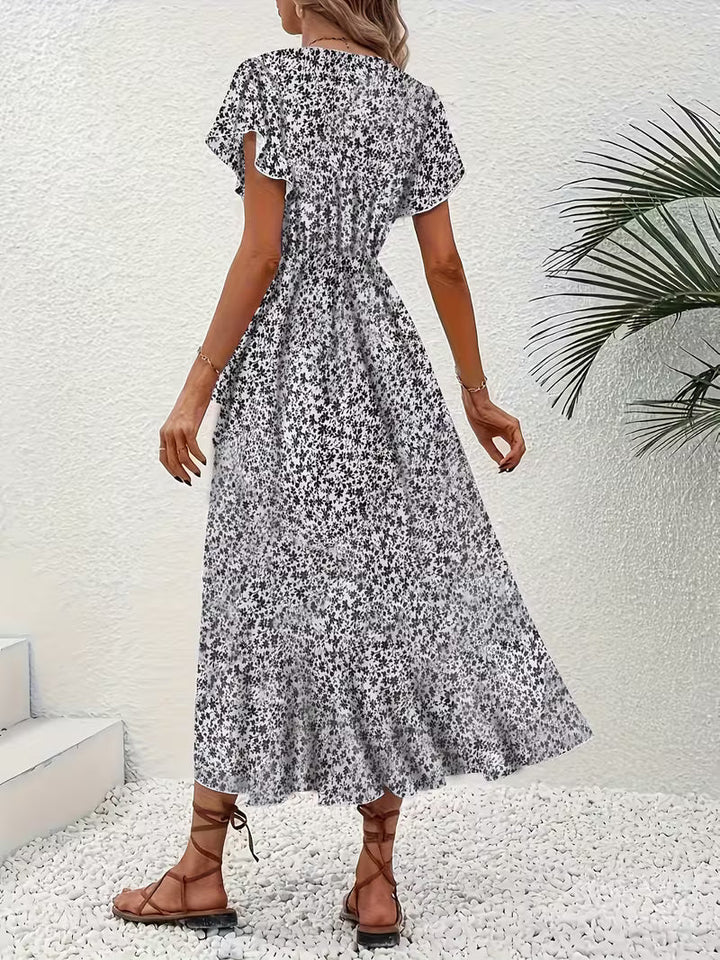 Elara | Flowing, Belly-Skimming Wrap Dress