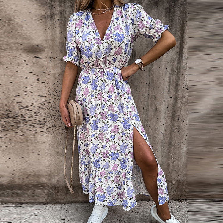 Isadora - Stylish Dress with Split V-Neck