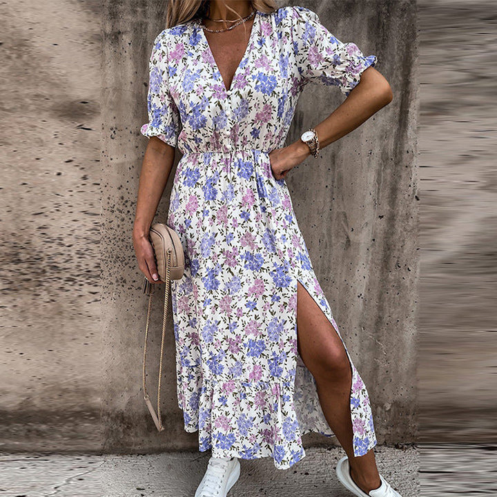 Isadora - Stylish Dress with Split V-Neck