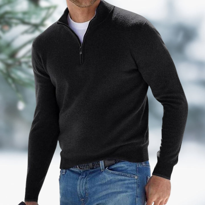 MARK | Men's Fine Knit Quarter-Zip Sweater