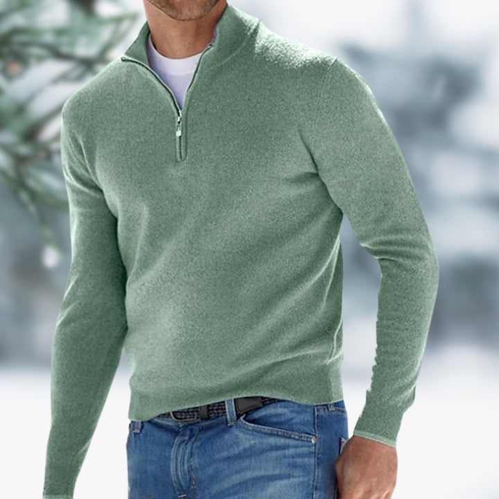 MARK | Men's Fine Knit Quarter-Zip Sweater