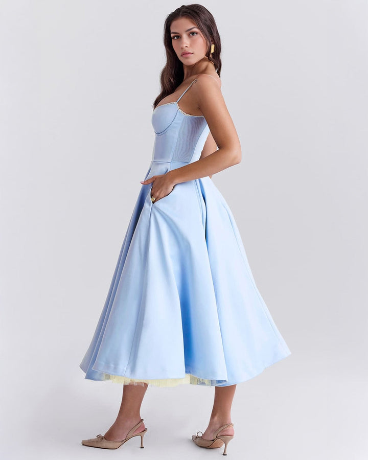 Ophira™ - Elegant Corset Midi Dress