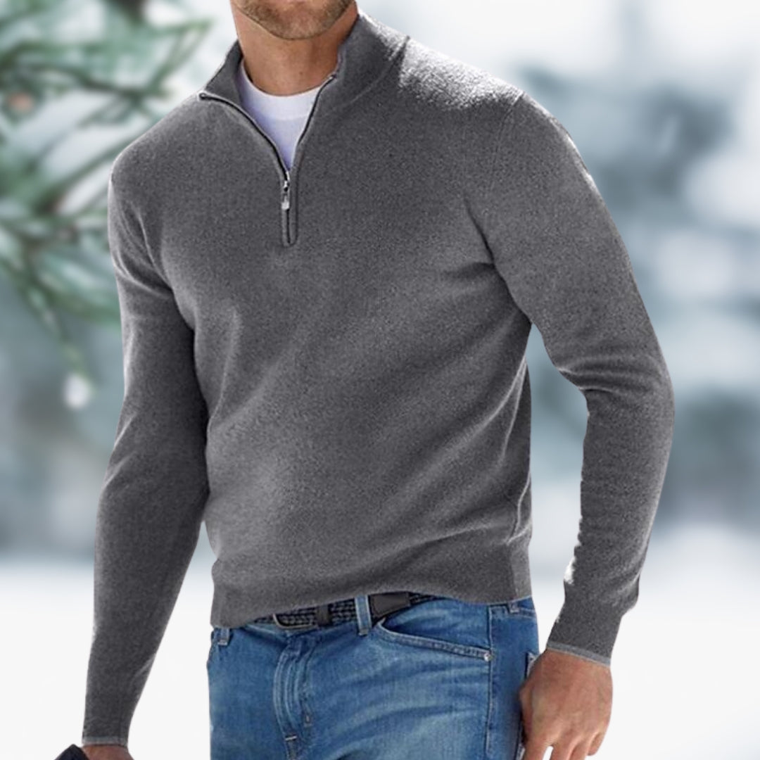 MARK | Men's Fine Knit Quarter-Zip Sweater