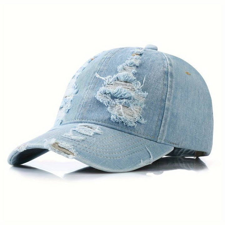 Denim Sonnenhut mit verstellbarem Riemen