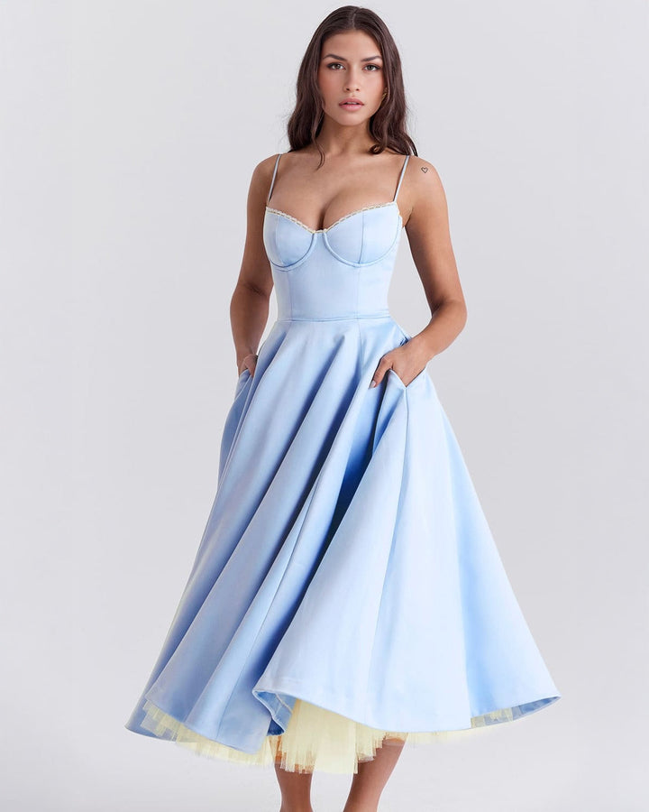 Ophira™ - Elegant Corset Midi Dress