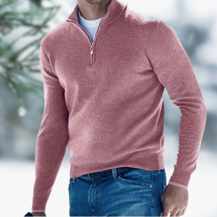 MARK | Men's Fine Knit Quarter-Zip Sweater