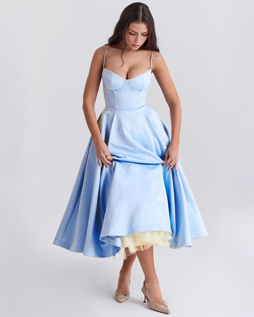 Ophira™ - Elegant Corset Midi Dress