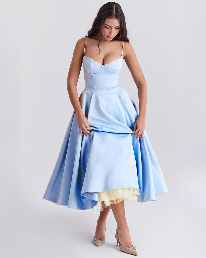 Ophira™ - Elegant Corset Midi Dress