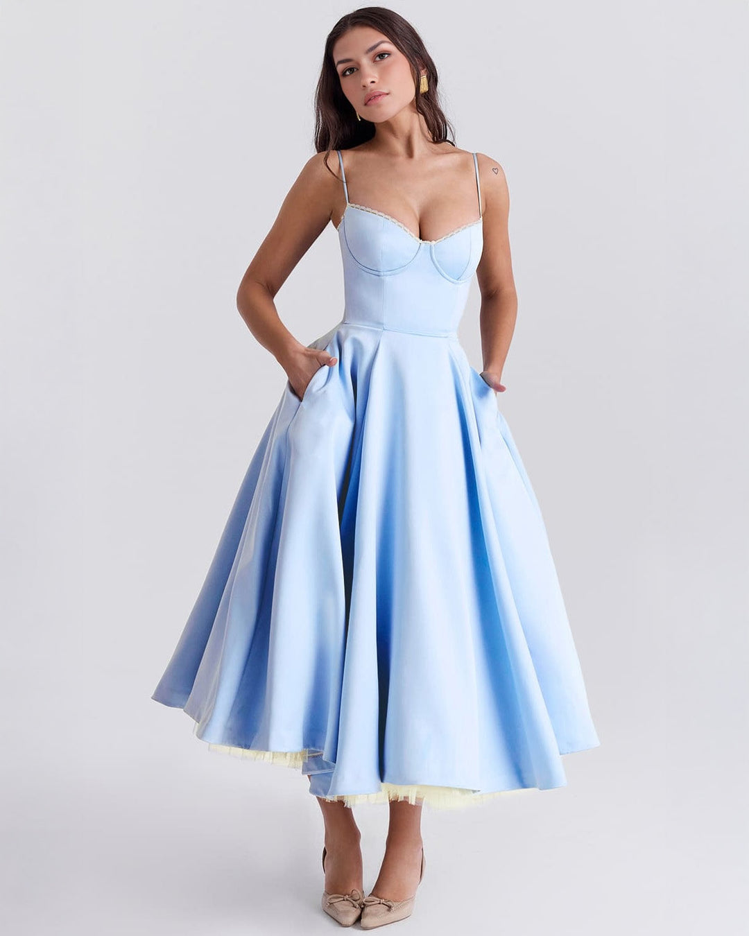 Ophira™ - Elegant Corset Midi Dress