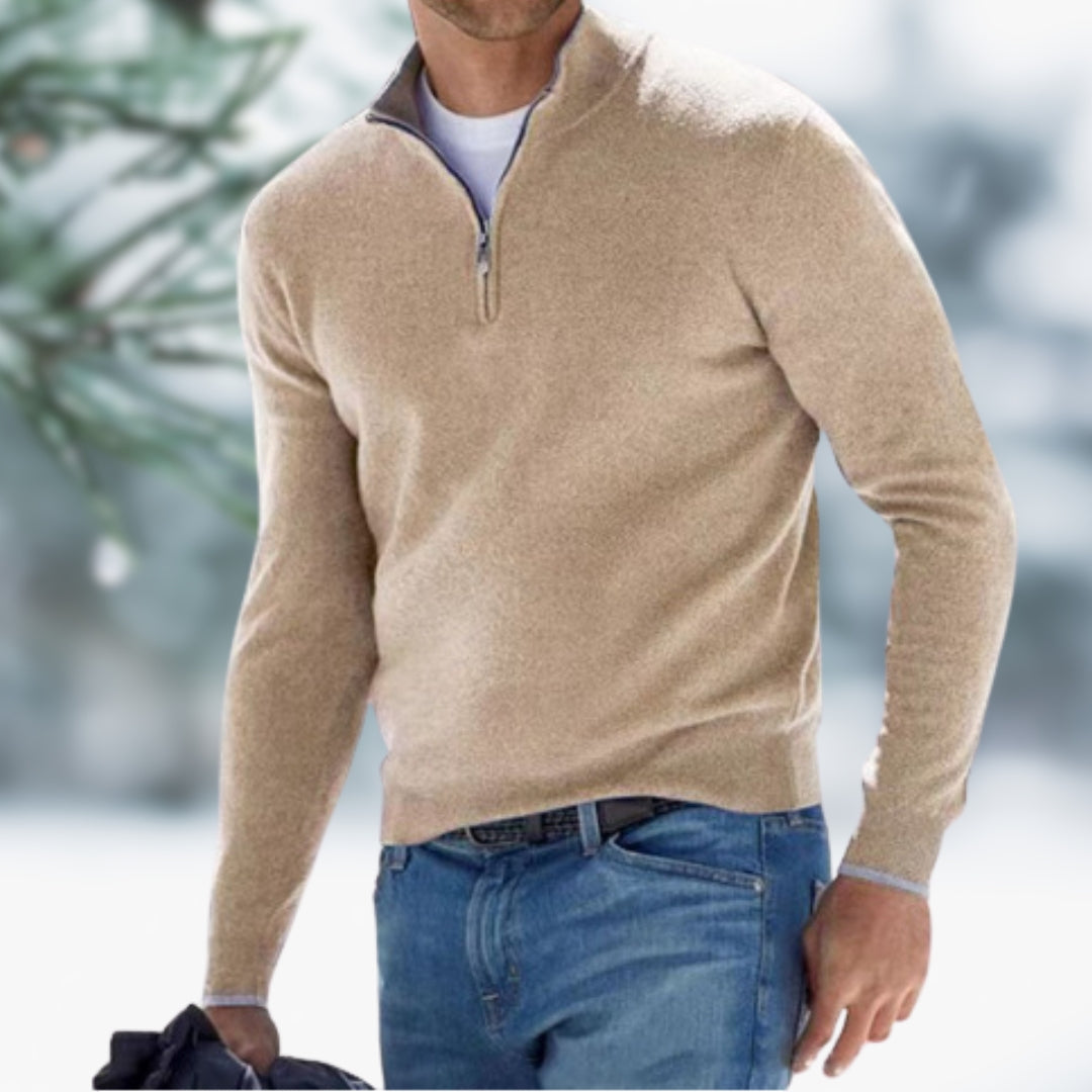 MARK | Men's Fine Knit Quarter-Zip Sweater