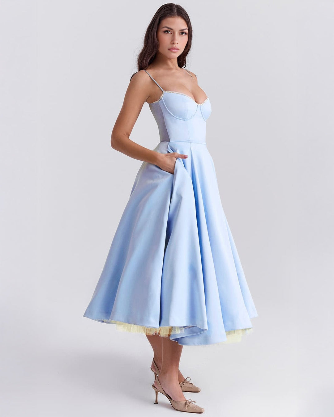Ophira™ - Elegant Corset Midi Dress