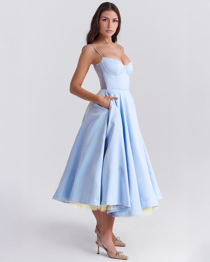 Ophira™ - Elegant Corset Midi Dress